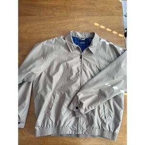 CHAPS Ralph Lauren Men's Full Zip Long Sleeve Windbreaker Jacket Khaki Size XXL